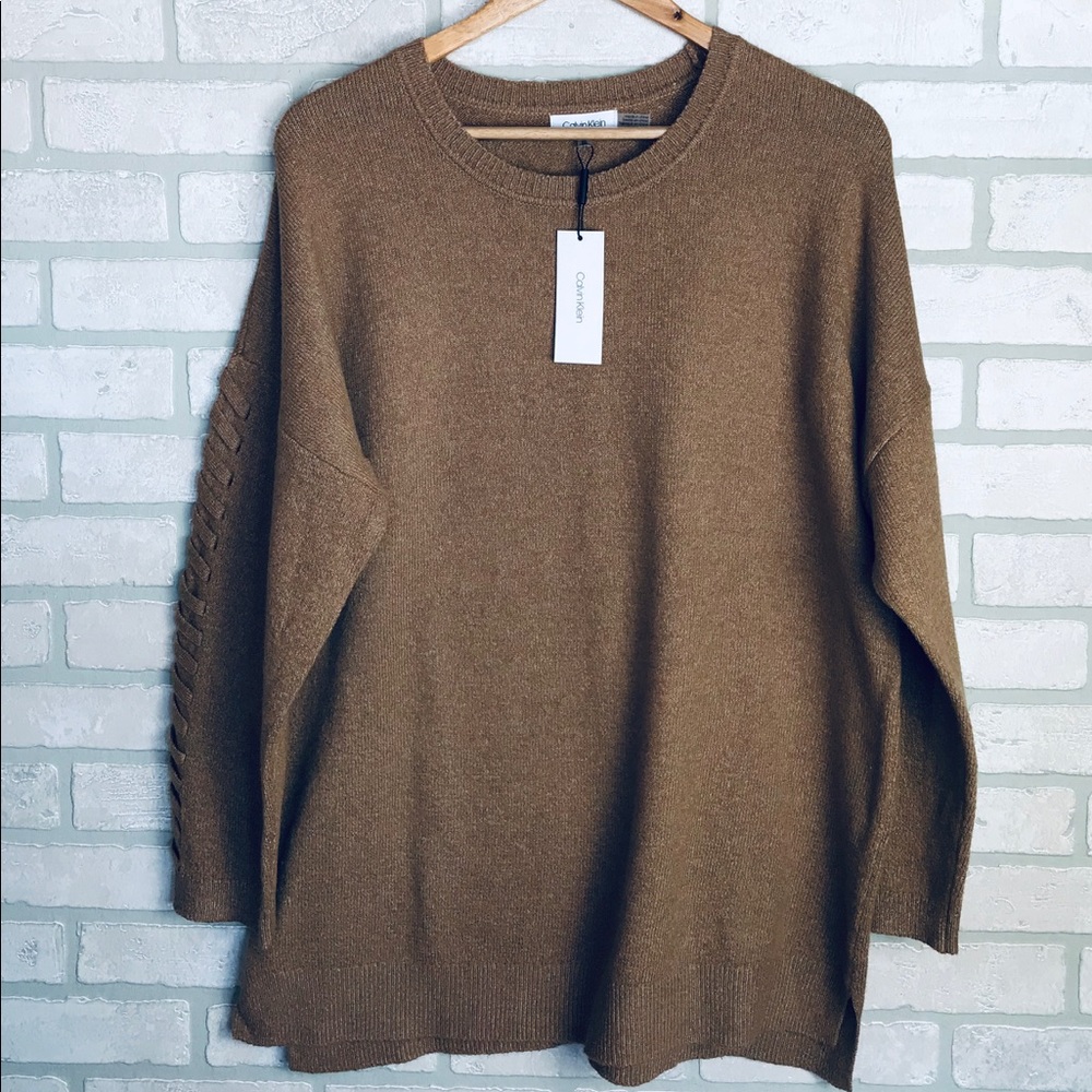 Calvin Klein Crewneck Sweater with Arm Detail